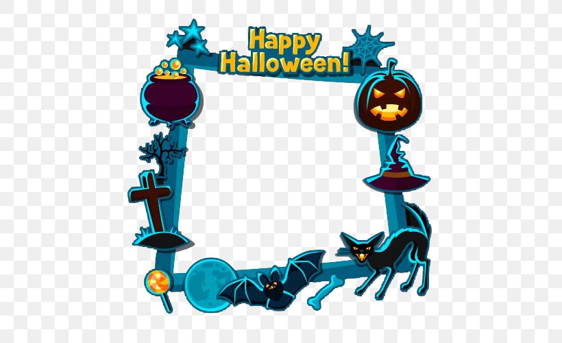 Halloween Clip Art, PNG, 500x500px, Halloween, Logo, Picture Frame, Pumpkin, Recreation Download Free