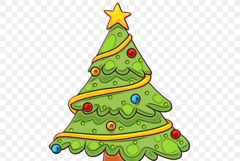Christmas Tree, PNG, 500x550px, Watercolor, Christmas, Christmas ...
