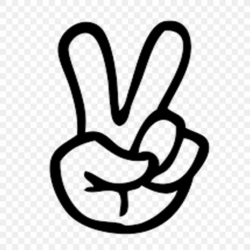 V Sign Clip Art Peace Symbols Drawing Finger, PNG, 1000x1000px, V Sign, Area, Art, Black And White, Body Jewelry Download Free