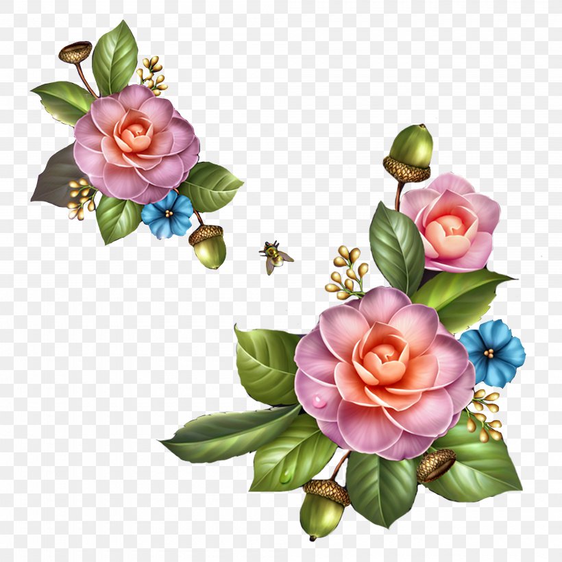 Flower Garden Roses Clip Art, PNG, 4000x4000px, Flower, Artificial Flower, Camellia, Cut Flowers, Drawing Download Free
