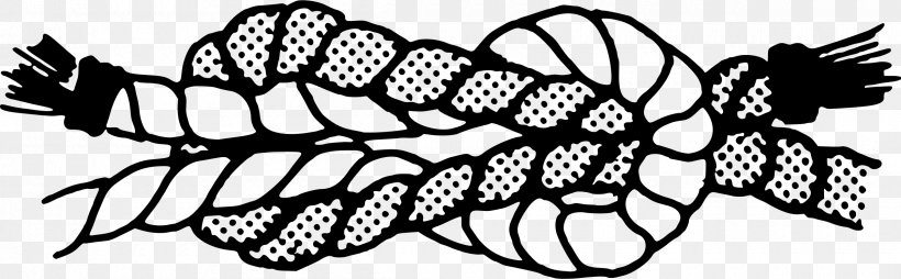 Reef Knot Granny Knot Clip Art, PNG, 2400x746px, Reef Knot, Art, Artwork, Black, Black And White Download Free
