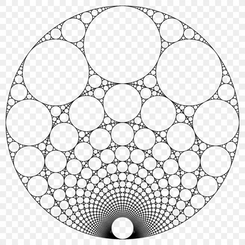 Fractal Art Apollonian Gasket Mathematics Sierpinski Triangle, PNG, 1000x1000px, Fractal, Apollonian Gasket, Area, Black And White, Drawing Download Free