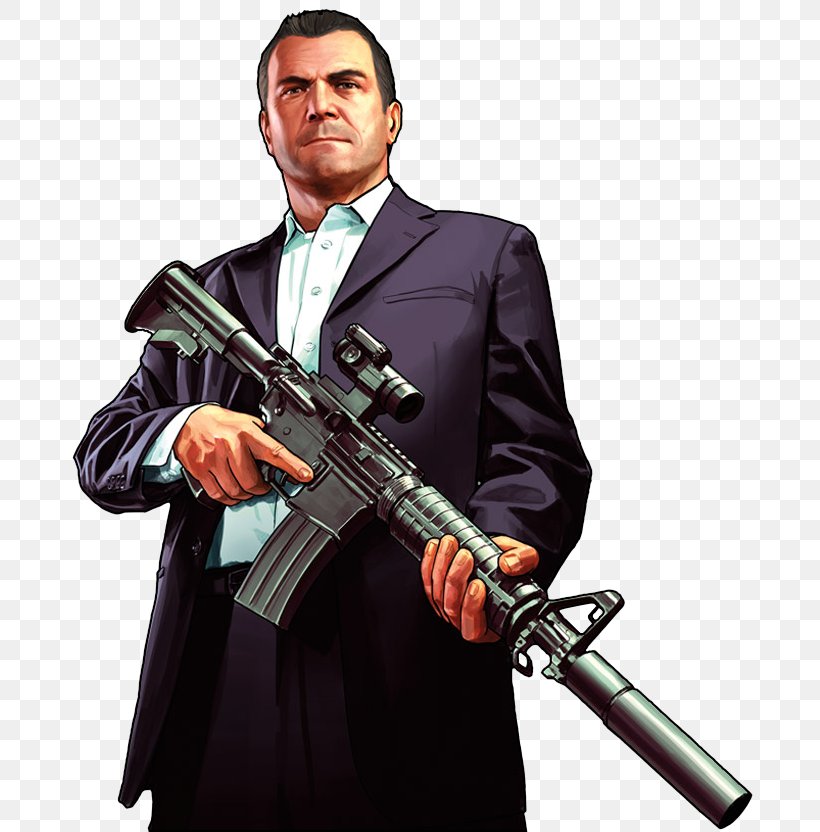 Grand Theft Auto V Grand Theft Auto: San Andreas Grand Theft Auto: Liberty City Stories Grand Theft Auto IV Red Dead Redemption, PNG, 695x832px, Grand Theft Auto V, Firearm, Game, Grand Theft Auto, Grand Theft Auto Iv Download Free