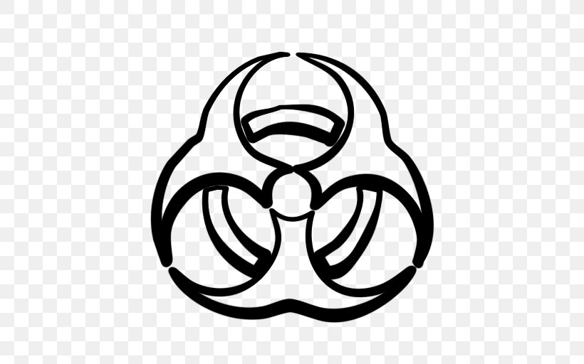 Biological Hazard Hazard Symbol Clip Art, PNG, 512x512px, Biological Hazard, Area, Black, Black And White, Hazard Download Free