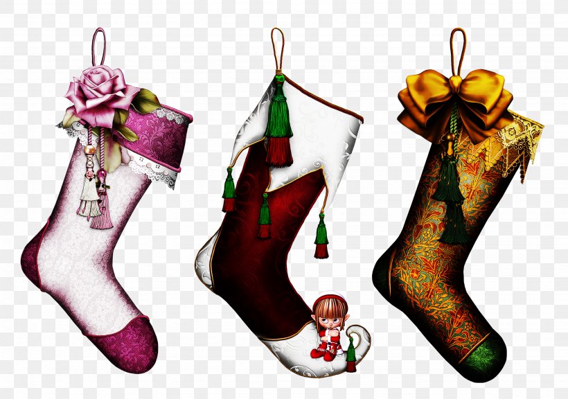 Christmas Stocking, PNG, 2668x1877px, Christmas Stocking, Christmas Decoration, Christmas Ornament, Holiday Ornament, Interior Design Download Free