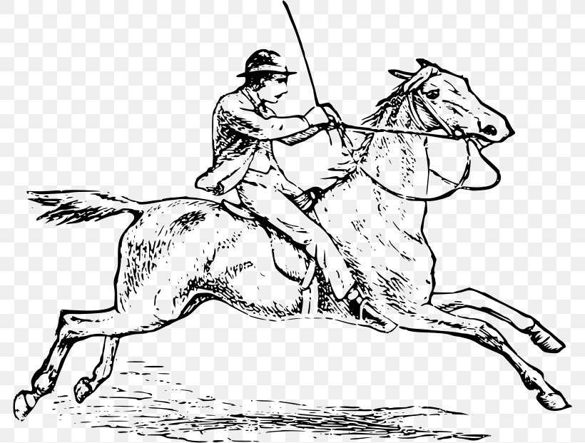 Horse Equestrian Stallion Show Jumping Clip Art, PNG, 784x621px, Horse, Art, Barrel Racing, Black And White, Bridle Download Free