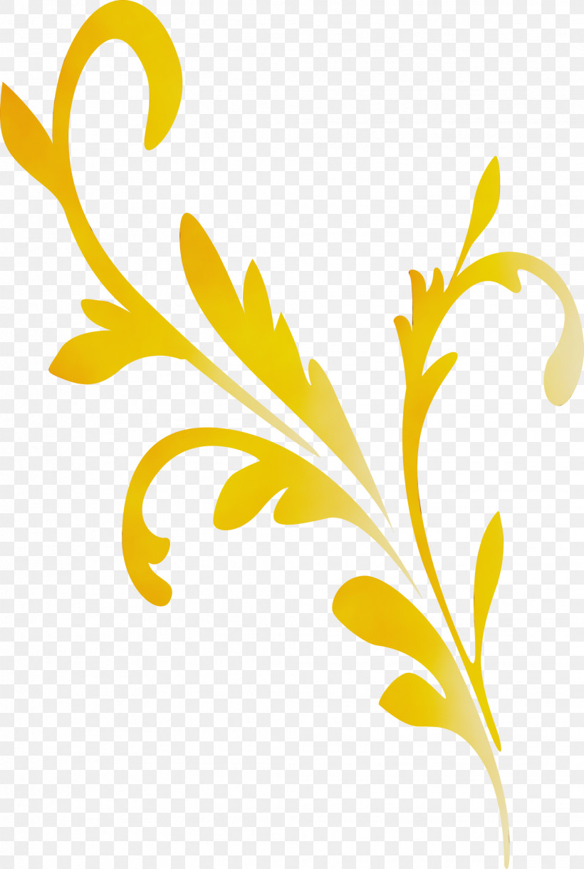 Yellow Leaf Pedicel Plant Flower, PNG, 2017x3000px, Spring Frame, Decoration Frame, Flower, Leaf, Paint Download Free