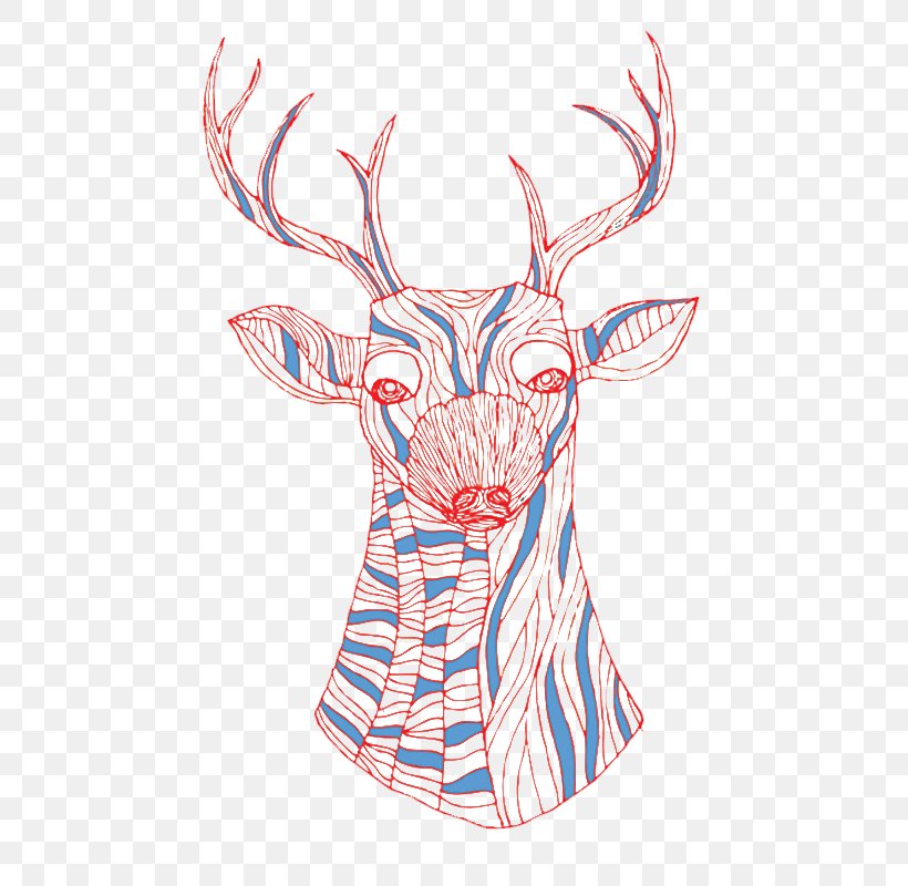 Deer Drawing, PNG, 800x800px, Deer, Antler, Clothing, Color, Drawing Download Free