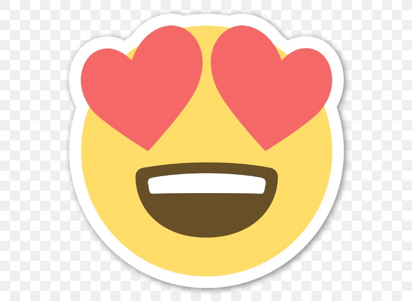 Emoji Sticker Heart Smiley Emoticon, PNG, 600x600px, Emoji, Emojipedia, Emoticon, Eye, Face Download Free