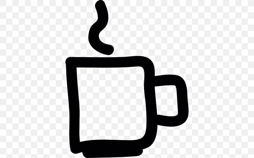 Coffee Cup Tea Drawing, PNG, 512x512px, Coffee, Area, Black And White, Coffee Cup, Cup Download Free