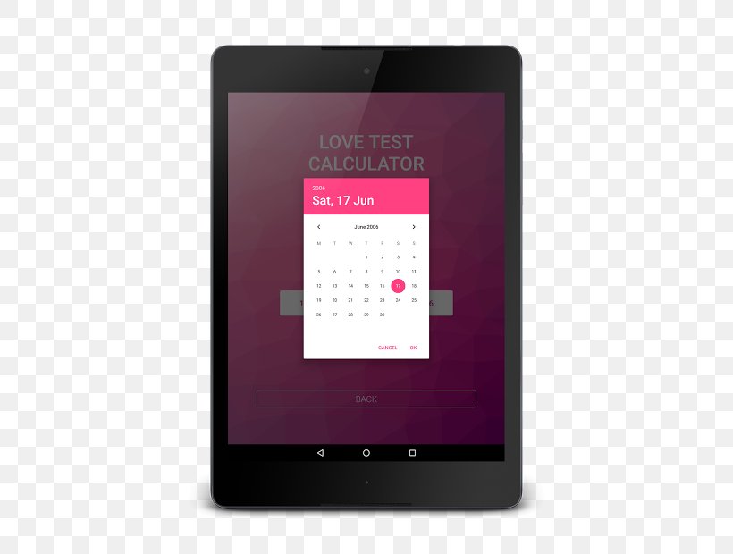 Love Calculator Prank Handheld Devices Screenshot Rechenhilfsmittel, PNG, 450x620px, Love Calculator Prank, Brand, Calculation, Calendar, Gadget Download Free