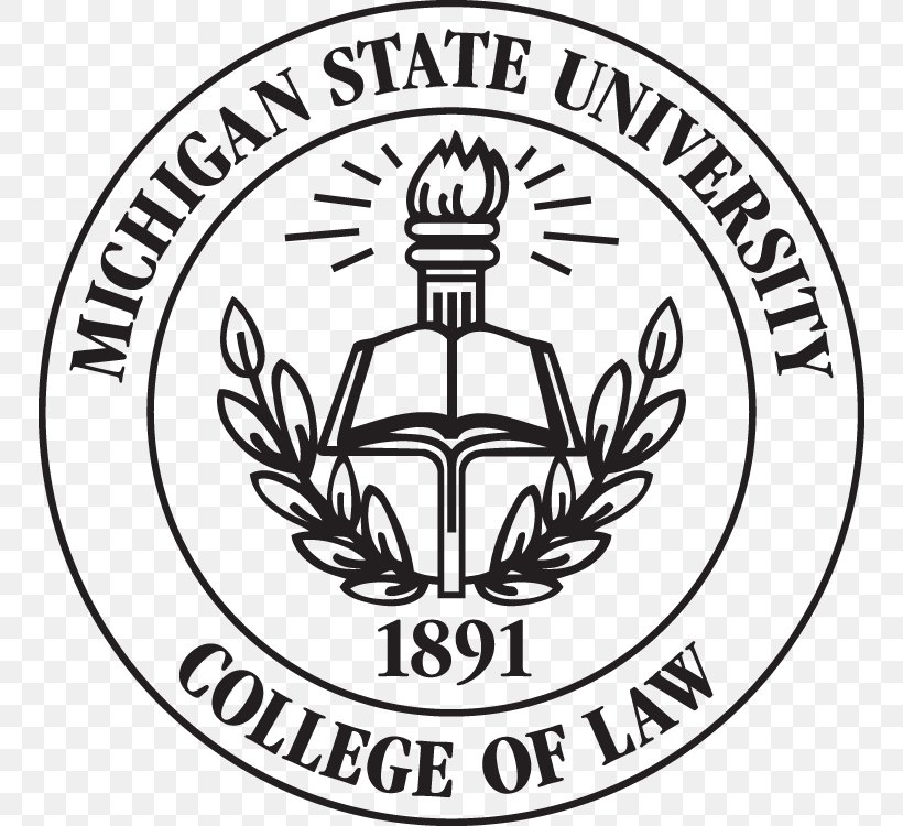Michigan State University College Of Law Law College Student Bar Association Logo, PNG, 750x750px, Law, Area, Artwork, Black And White, Brand Download Free
