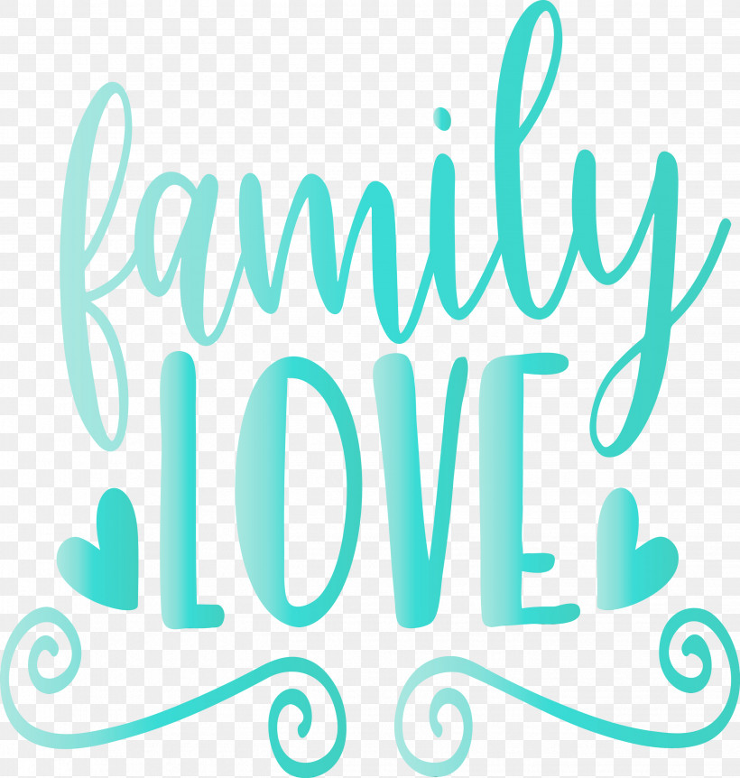 Text Font Aqua Turquoise Teal, PNG, 2852x3000px, Family Day, Aqua, Calligraphy, Family Love, Heart Download Free