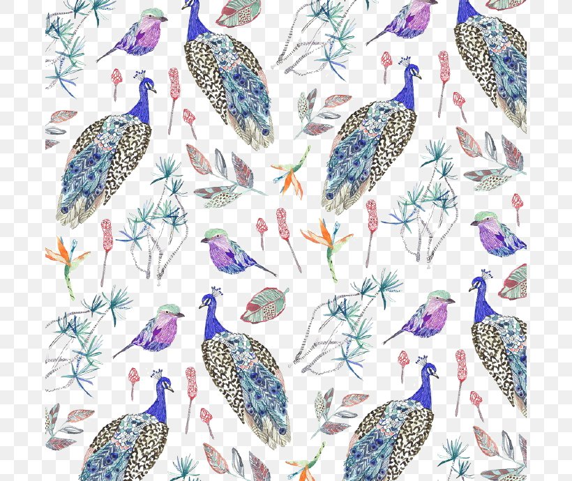 Bird Pattern, PNG, 690x690px, Bird, Cartoon, Fauna, Feather, Illustrator Download Free
