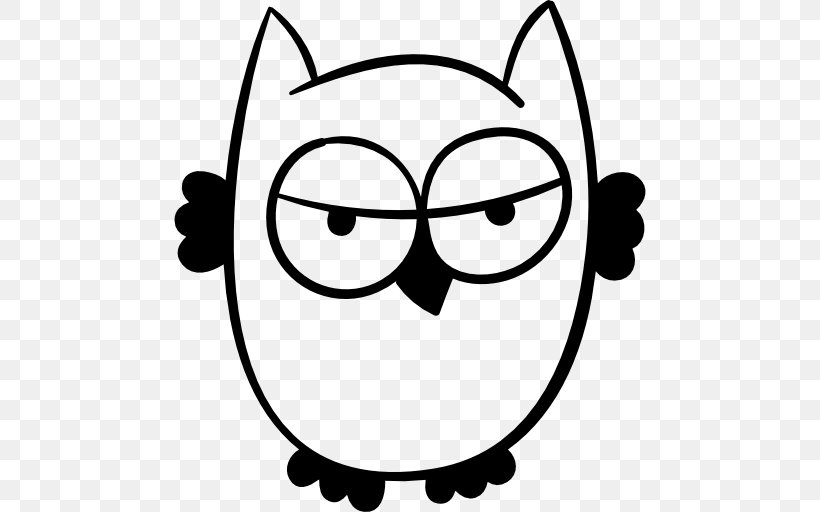 Owl Symbol, PNG, 512x512px, Owl, Beak, Black, Black And White, Cat Download Free