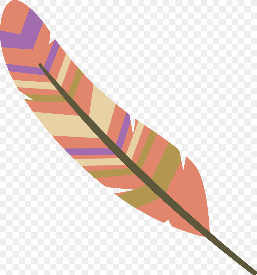 Feather, PNG, 2806x3000px, Cartoon Feather, Angle, Feather, Line, Orange Sa Download Free