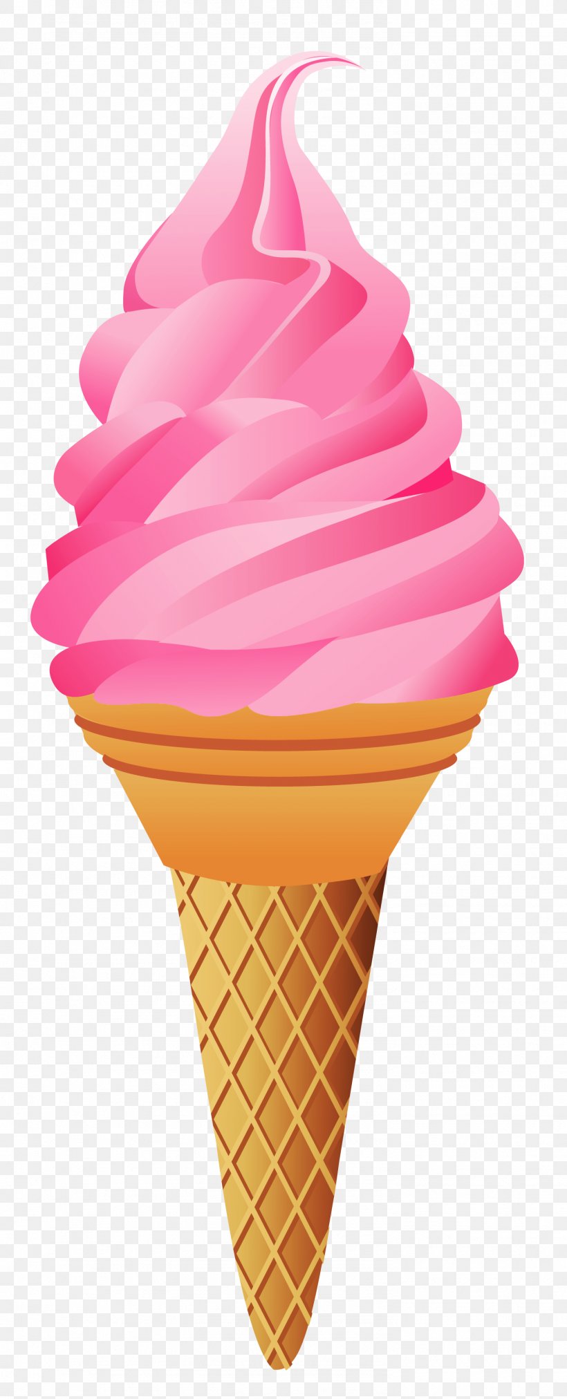 Ice Cream Cone Strawberry Ice Cream Clip Art, PNG, 1479x3651px, Ice Cream, Cream, Dairy Product, Dessert, Dondurma Download Free