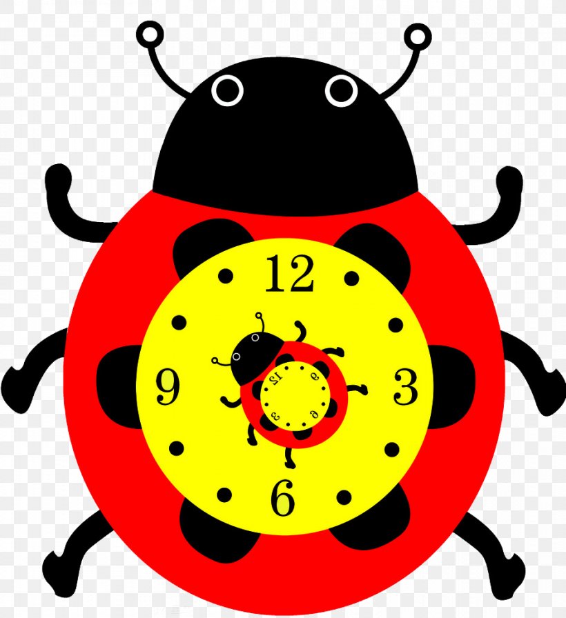 Alarm Clock Ladybird Clip Art, PNG, 937x1024px, Alarm Clock, Bell, Cartoon, Clock, Decorative Arts Download Free