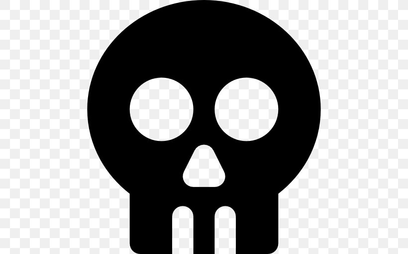 Black And White Bone Symbol, PNG, 512x512px, Food, Black And White, Bone, Head, Skull Download Free
