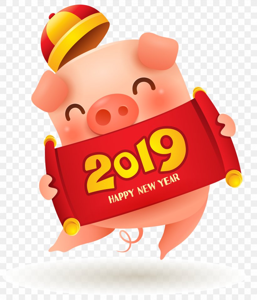 Pig Vector Graphics Stock Photography Chinese New Year Stock Illustration, PNG, 1931x2257px, Pig, Animation, Cartoon, Chinese New Year, Domestic Pig Download Free