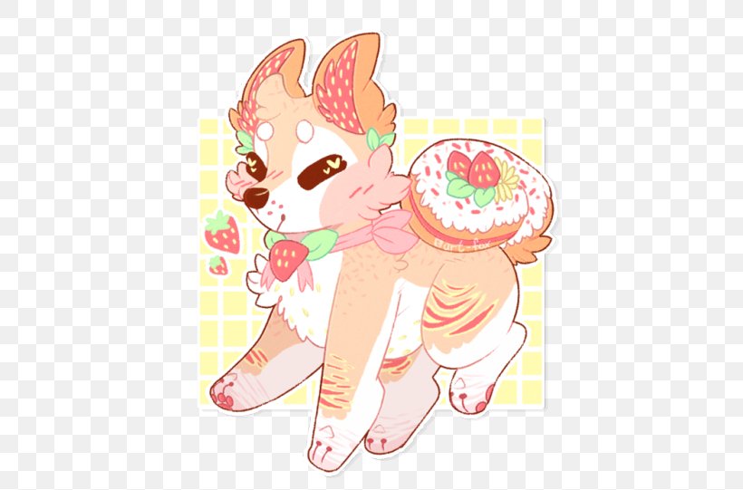 Shiba Inu Mammal Shortcake Strawberry, PNG, 500x541px, Watercolor, Cartoon, Flower, Frame, Heart Download Free