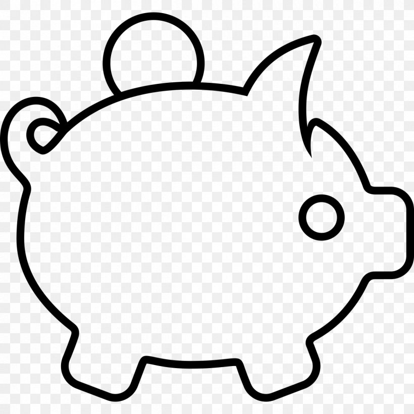 Piggy Bank Saving Point Of Sale Domestic Pig, PNG, 1200x1200px, Piggy Bank, Bank, Black, Black And White, Carnivoran Download Free