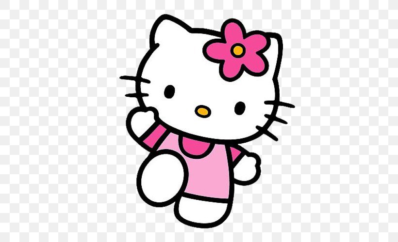 Hello Kitty Drawing Clip Art, PNG, 500x500px, Watercolor, Cartoon, Flower, Frame, Heart Download Free