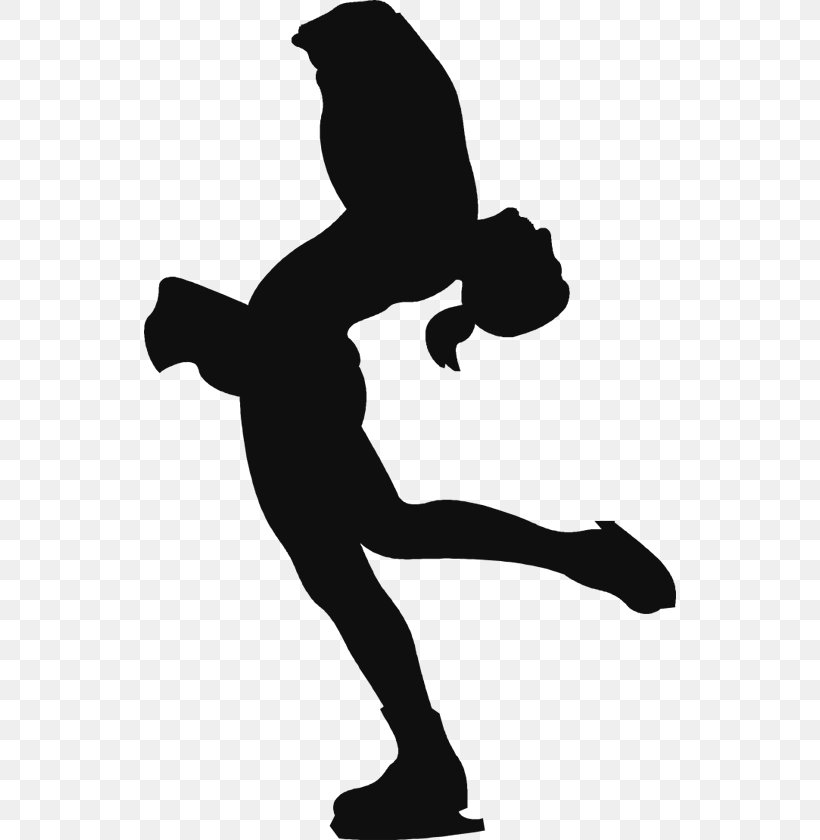 Ice Skating Figure Skating Sport Silhouette Ice Skates, PNG, 532x840px, Ice Skating, Arm, Black, Black And White, Figure Skating Download Free