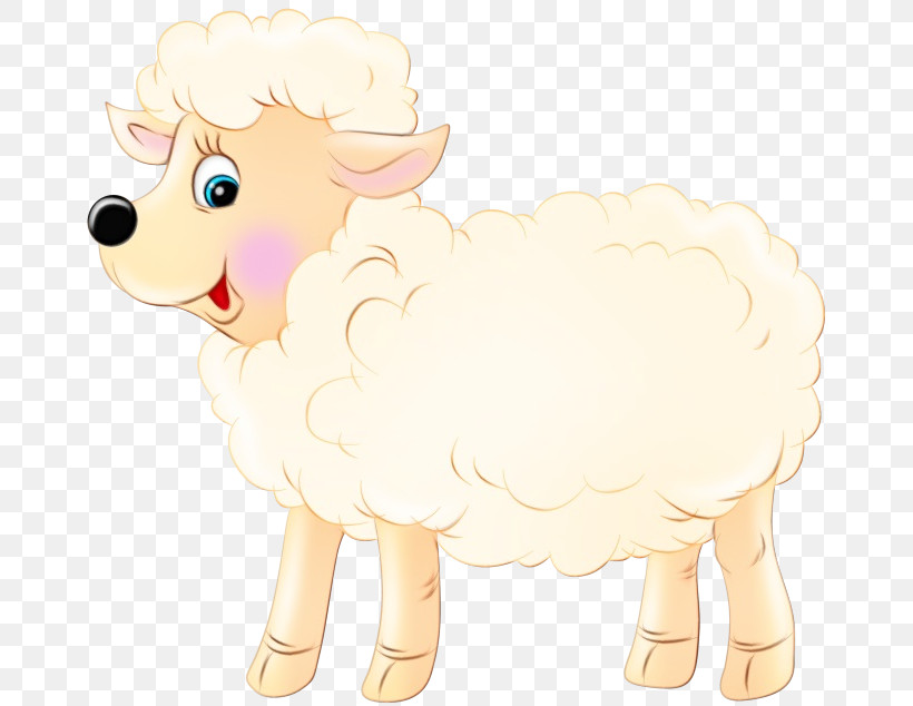 Cartoon Sheep Sheep Animal Figure Livestock, PNG, 670x634px, Watercolor, Animal Figure, Cartoon, Cowgoat Family, Fawn Download Free