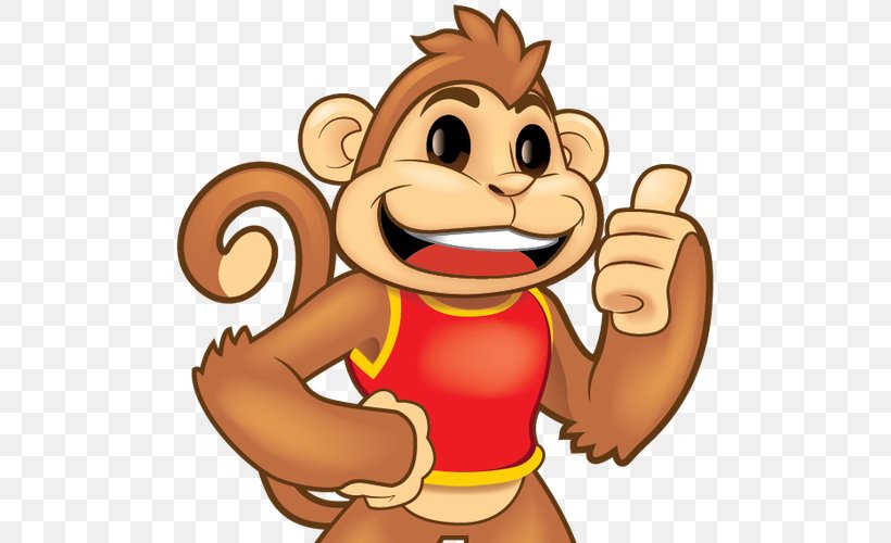 Monkey Clip Art Human Behavior Illustration Thumb, PNG, 500x500px, Monkey, Behavior, Carnivoran, Carnivores, Cartoon Download Free