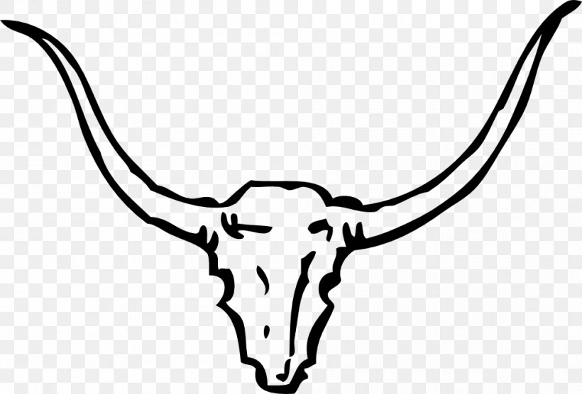 Texas Longhorn English Longhorn Bull Clip Art, PNG, 999x678px, Texas Longhorn, Black, Black And White, Bone, Bull Download Free