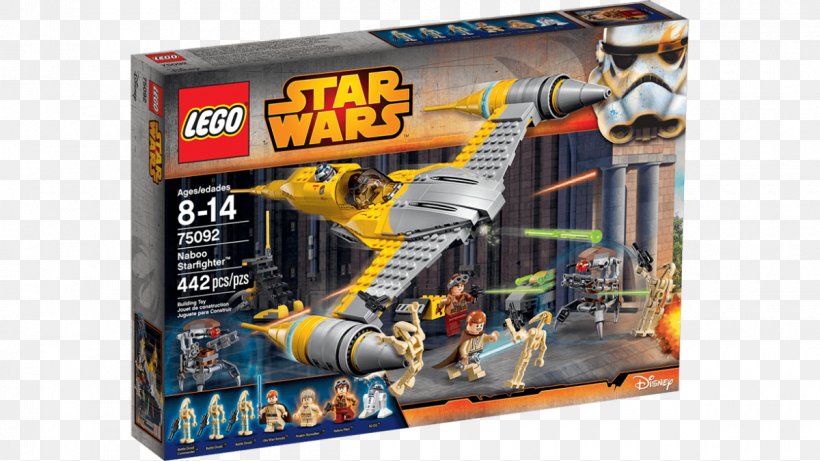 Star Wars: Starfighter Anakin Skywalker R2-D2 Obi-Wan Kenobi LEGO 75092 Star Wars Naboo Starfighter, PNG, 1200x675px, Star Wars Starfighter, All Terrain Armored Transport, Anakin Skywalker, Lego, Lego Minifigure Download Free
