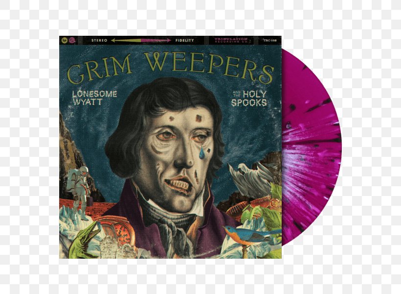 Lonesome Wyatt And The Holy Spooks Grim Weepers Phonograph Record, PNG, 600x600px, 2017, Lonesome Wyatt, Album, Album Cover, Big Lie Download Free