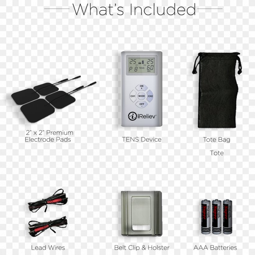 Transcutaneous Electrical Nerve Stimulation Electrical Muscle Stimulation Electrotherapy Pain Management, PNG, 1000x1000px, Electrical Muscle Stimulation, Arthritis Pain, Battery Charger, Brand, Chronic Pain Download Free