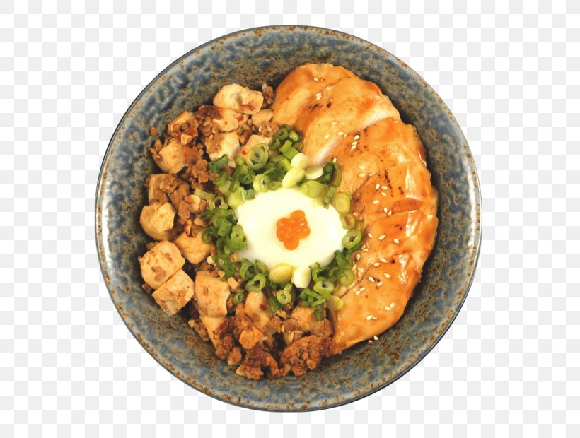 Asian Cuisine Oyakodon Yakiniku Mapo Doufu Donburi, PNG, 600x620px, Asian Cuisine, Allium Fistulosum, Asian Food, Barbecue Chicken, Breakfast Download Free