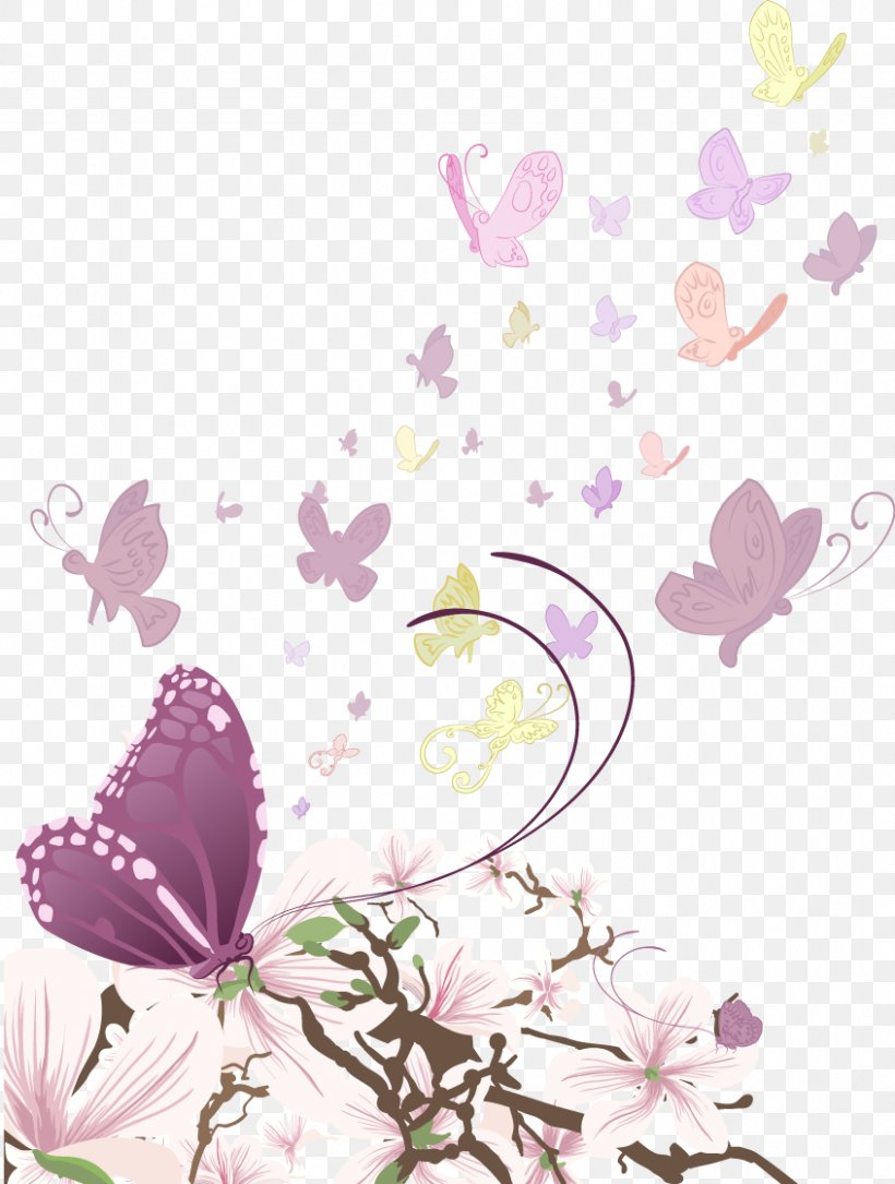 Butterfly Vector Graphics Illustration Image Clip Art, PNG, 846x1120px, Butterfly, Atlas Moth, Borboleta, Botany, Floral Design Download Free