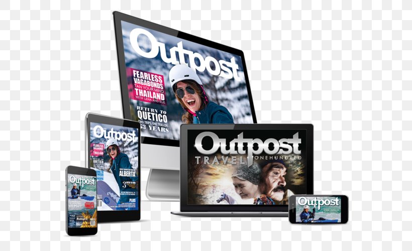 Digital Data Electronics Digital Printing Display Device Outpost Magazine, PNG, 600x500px, Digital Data, Adventure Travel, Advertising, Brand, Computer Monitors Download Free