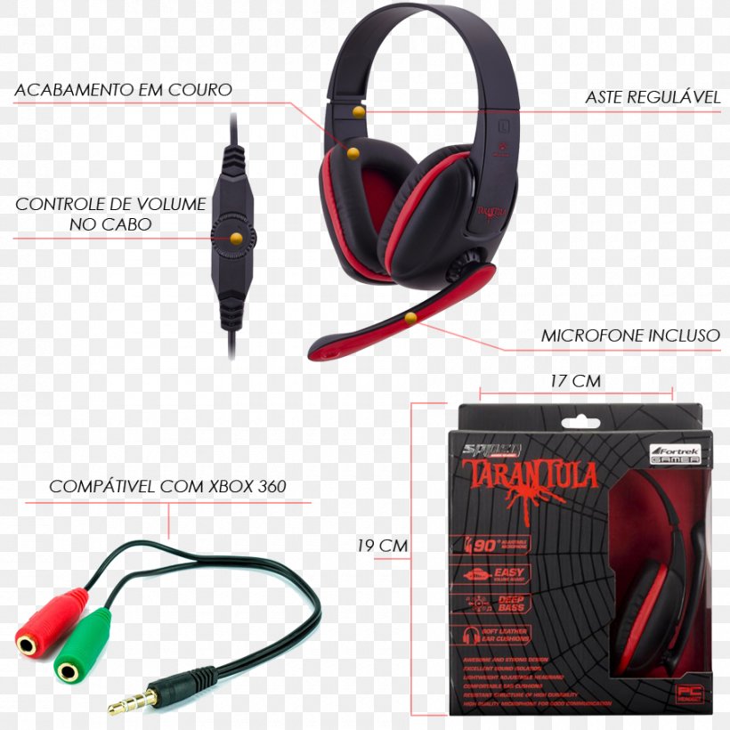 Headphones Xbox 360 Fortrek Spider Tarantula SHS-702 Microphone Headset, PNG, 900x900px, Headphones, Audio, Audio Equipment, Cable, Computer Mouse Download Free