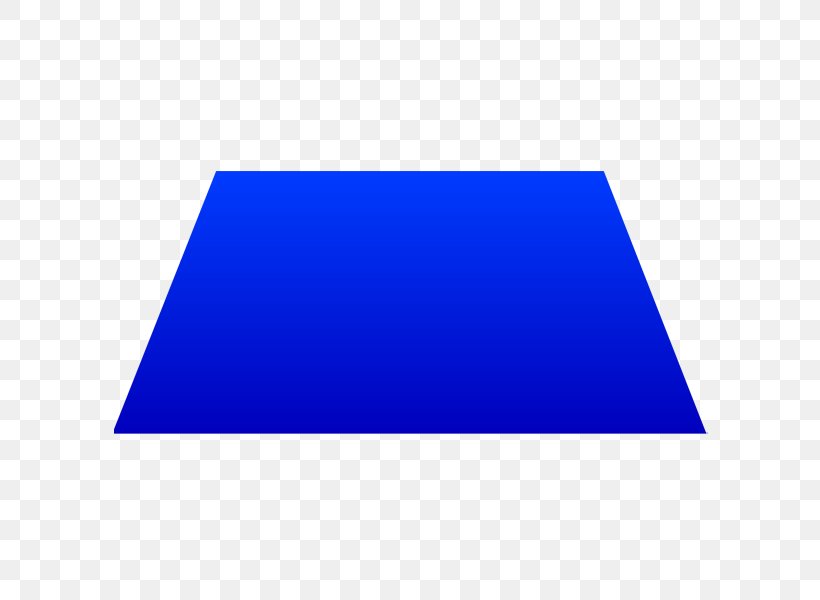 Isosceles Trapezoid Angle Geometric Shape, PNG, 600x600px, Trapezoid, Area, Azure, Blue, Cobalt Blue Download Free