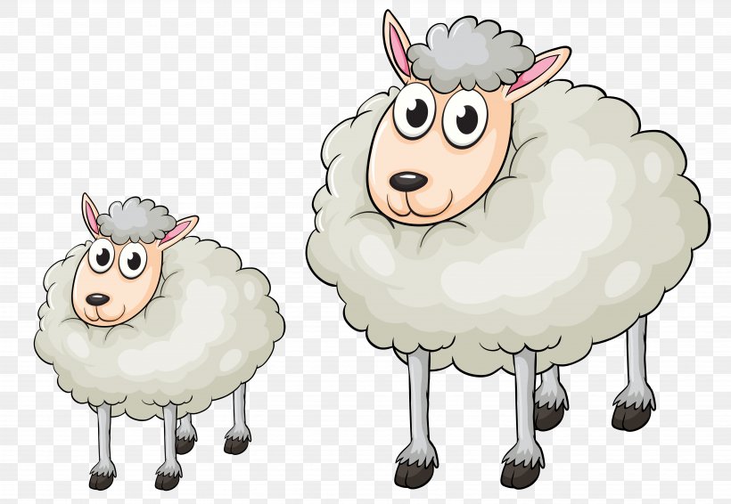 Sheep Cattle, PNG, 5897x4073px, Sheep, Cartoon, Cattle, Cattle Like Mammal, Cow Goat Family Download Free