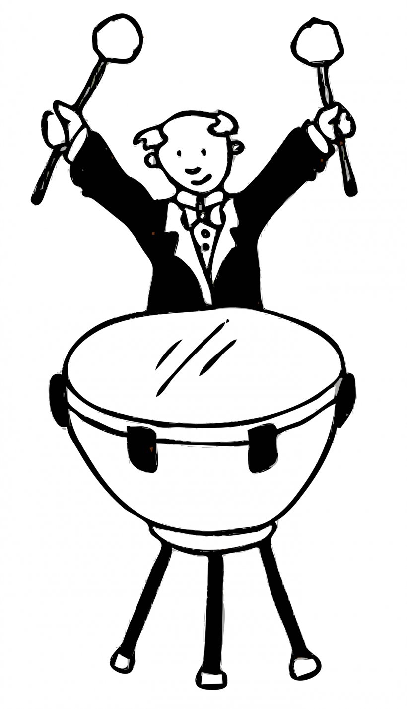 Fun With A Pencil Timpanist Clip Art, PNG, 1380x2400px, Fun With A Pencil, Artwork, Black And White, Cartoon, Cookware And Bakeware Download Free
