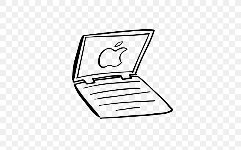 Laptop MacBook Pro MacBook Air, PNG, 512x512px, Laptop, Apple, Area, Black, Black And White Download Free