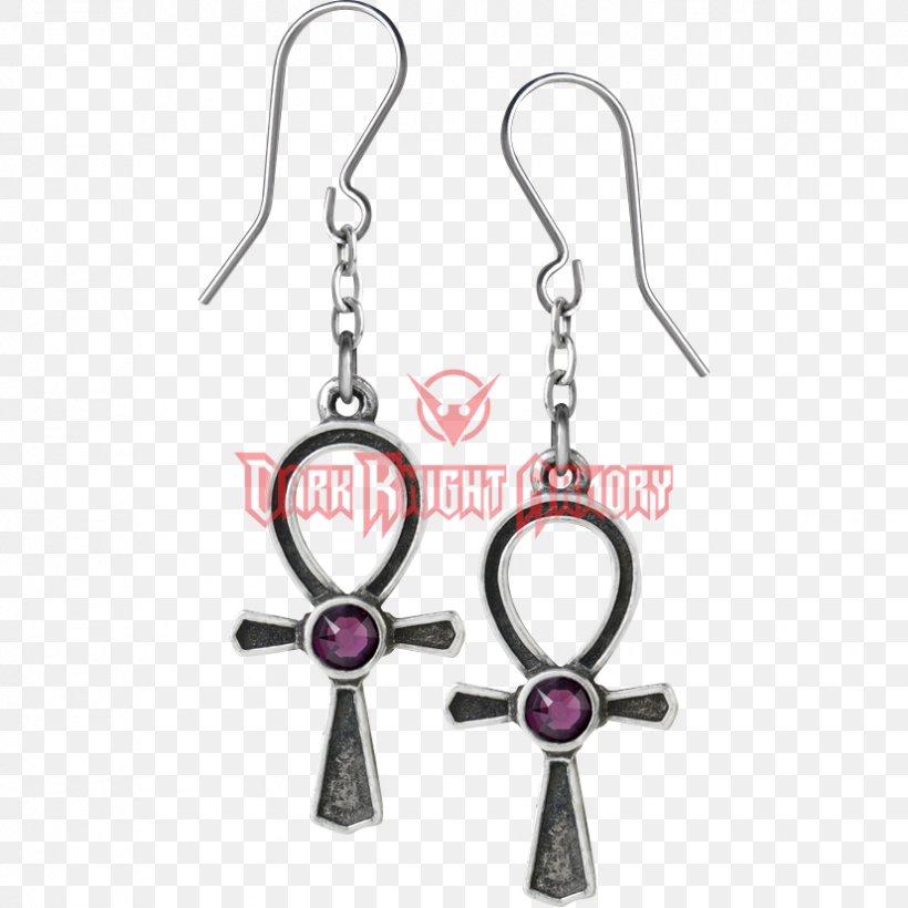 Earring Ankh Jewellery Gothic Fashion Cross, PNG, 827x827px, Earring, Alchemy Gothic, Ankh, Body Jewelry, Chain Download Free