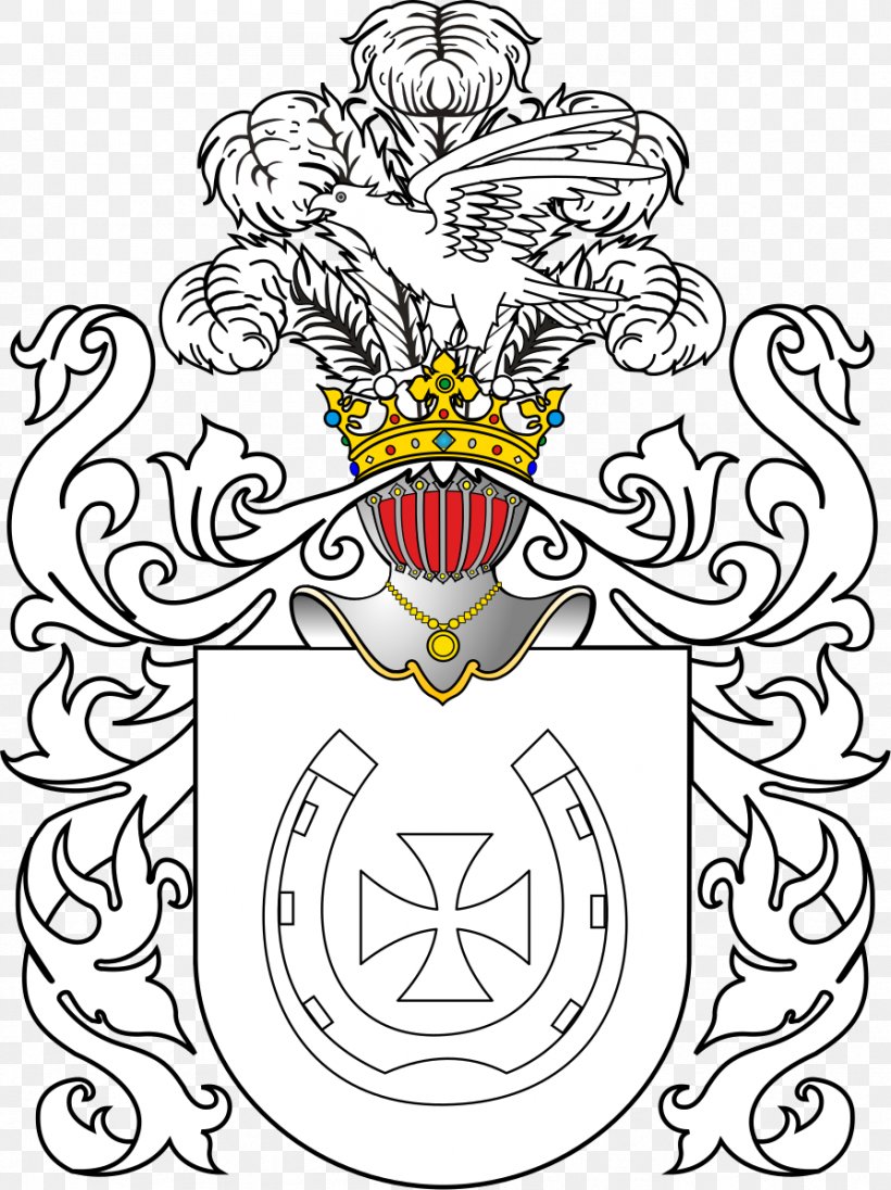 Herby Szlachty Polskiej Jastrzębiec Coat Of Arms Nobility Polish Heraldry, PNG, 895x1197px, Watercolor, Cartoon, Flower, Frame, Heart Download Free