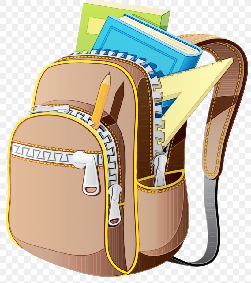 School Bag Cartoon, PNG, 1415x1600px, Watercolor, Backpack, Bag, Bag