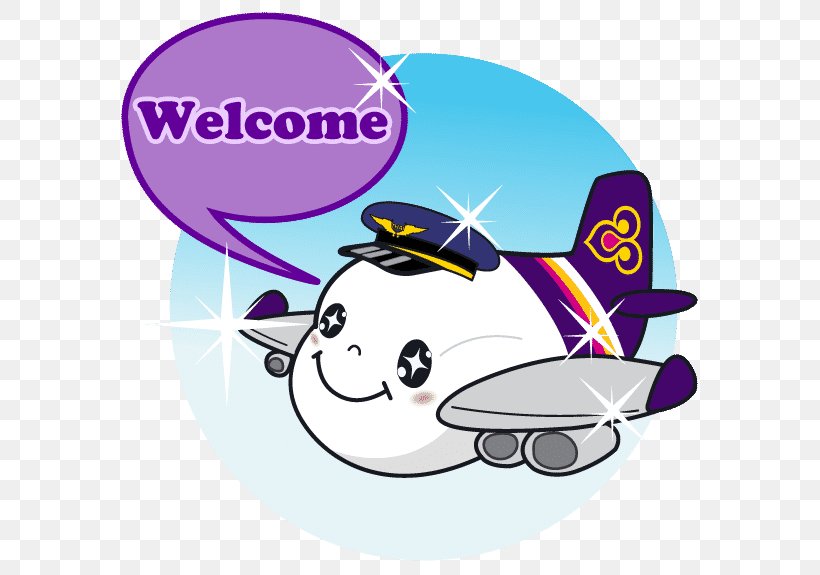 Airplane Aircraft Sticker Thai Airways Company Clip Art, PNG, 600x575px, Airplane, Aircraft, Airline, Airway, Cartoon Download Free