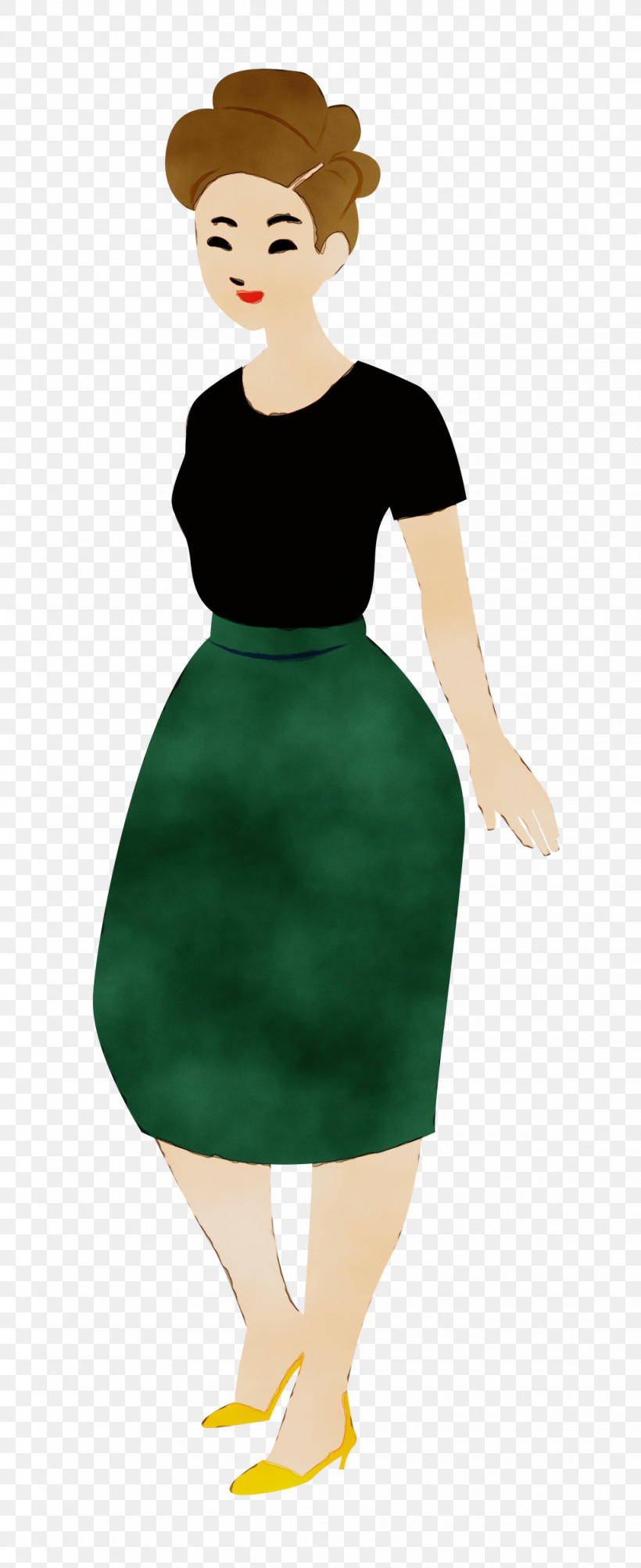 fashion-gown-dress-lon-0jjw-cartoon-png-1021x2500px-standing