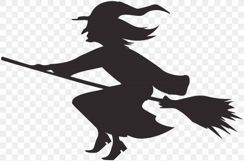 Halloween Witchcraft Silhouette Sewing, PNG, 8000x5294px, Halloween, Art, Bird, Black And White, Haunted Attraction Download Free