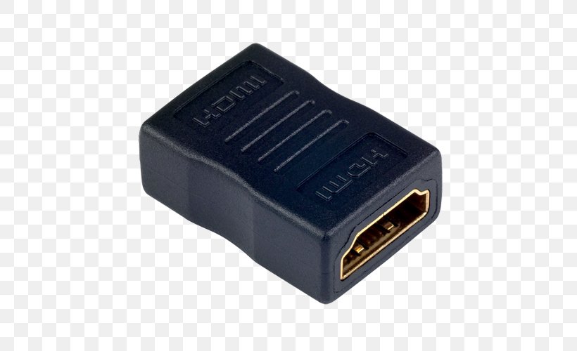 HDMI Adapter RCA Connector Gender Changer Electrical Connector, PNG, 500x500px, Hdmi, Adapter, Cable, Composite Video, Computer Hardware Download Free