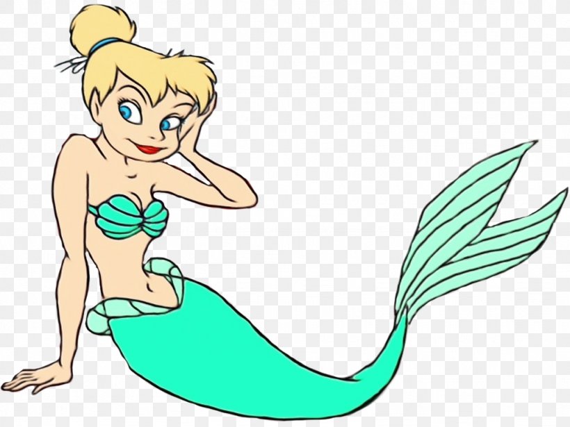 Mermaid Cartoon Fictional Character Mythical Creature Clip Art, PNG, 1024x768px, Watercolor, Cartoon, Fictional Character, Line Art, Mermaid Download Free